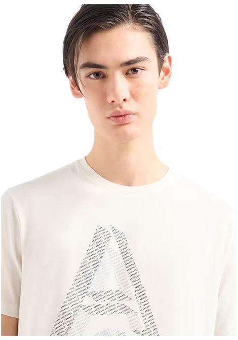 Pima cotton jersey T-shirt with maxi logo print ARMANI EXCHANGE | T-shirt | 3DZTAE ZJA5Z1116